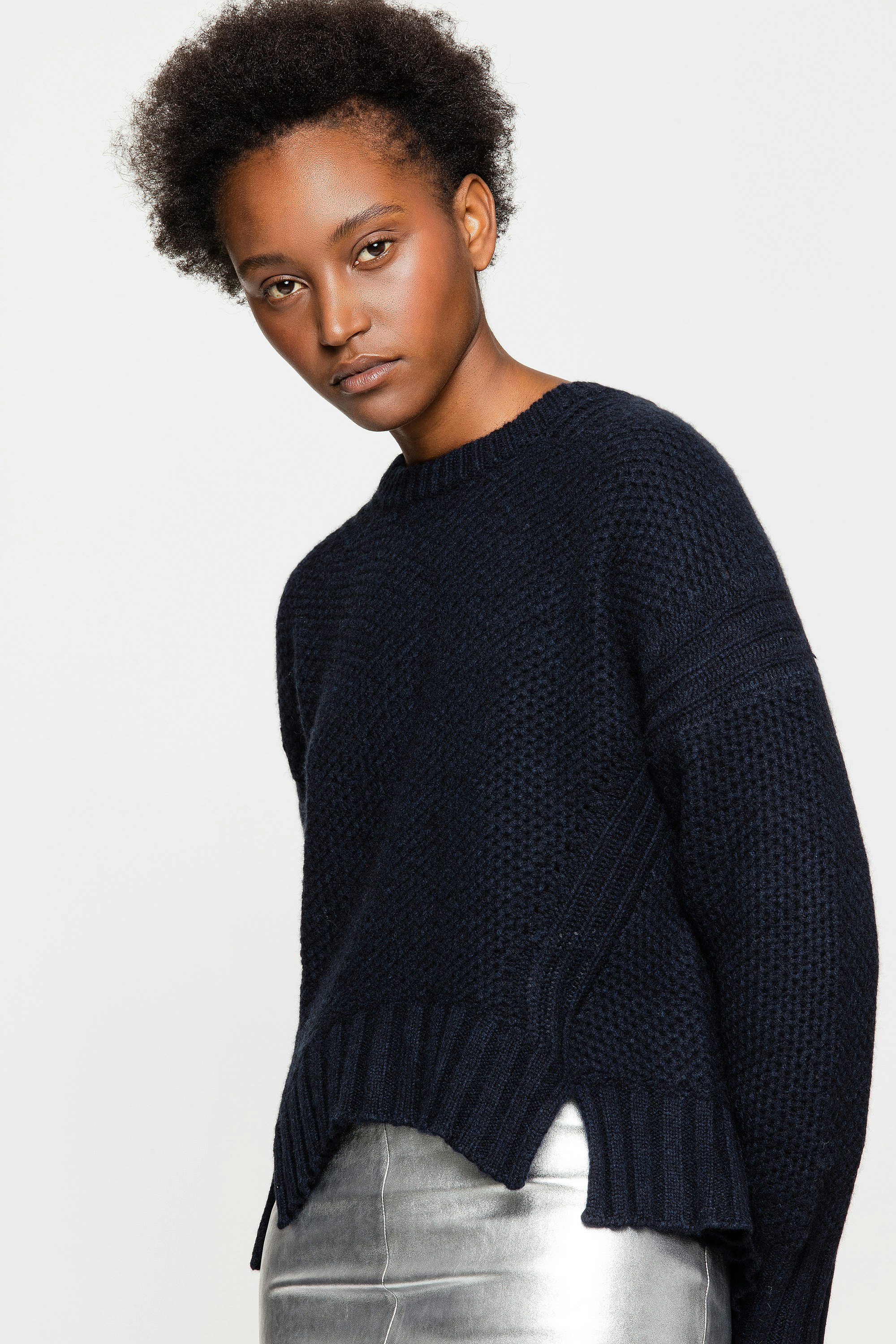 Zadig /& Voltaire Womens Mark Cashmere Sweater Grey M